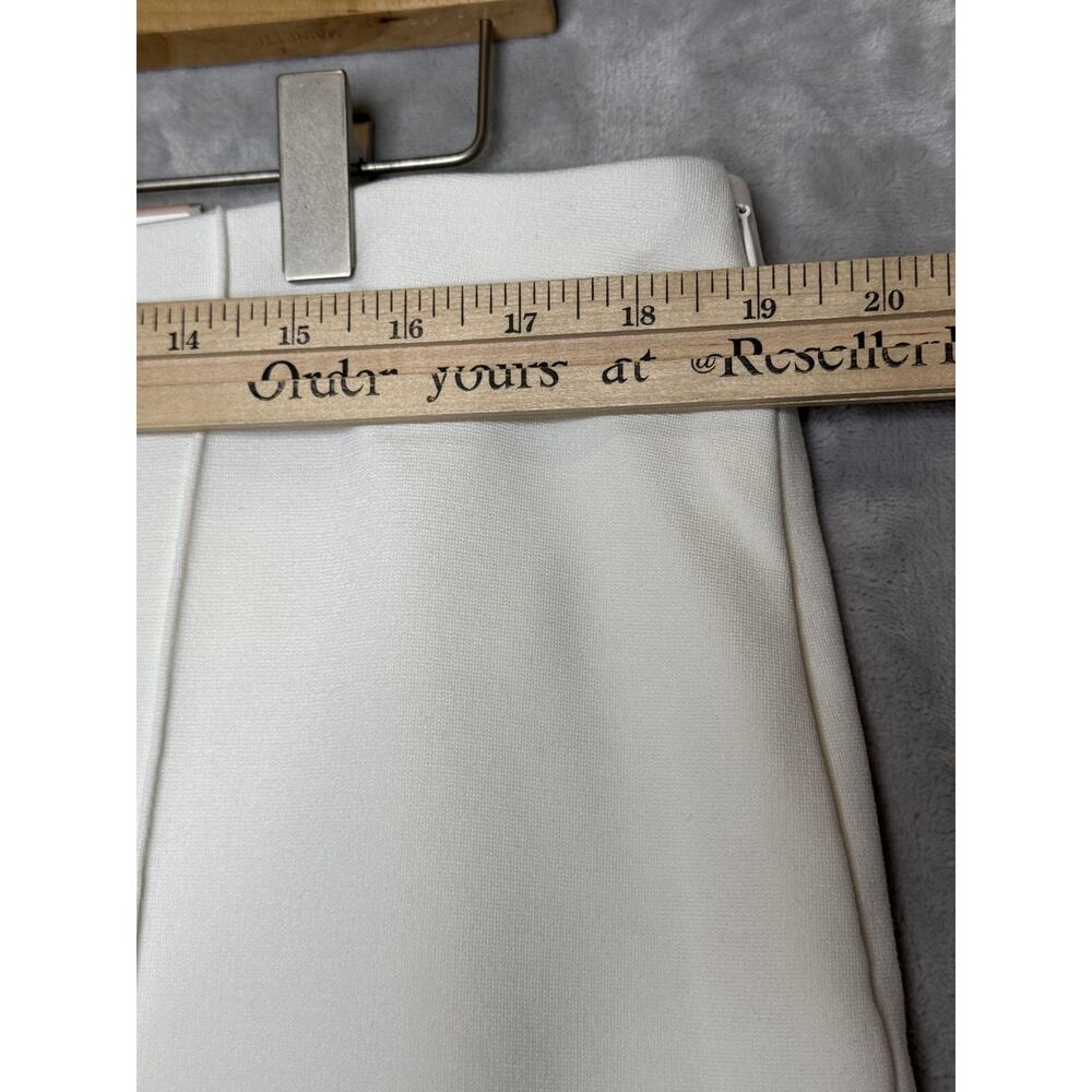 Chicos Pants Women XL White Knit Lindy Side Zip Straight Leg Slim Stretch Ponte - Picture 8 of 15